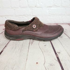 Merrell Andorra Leather Fabric Lined Clog Shoes